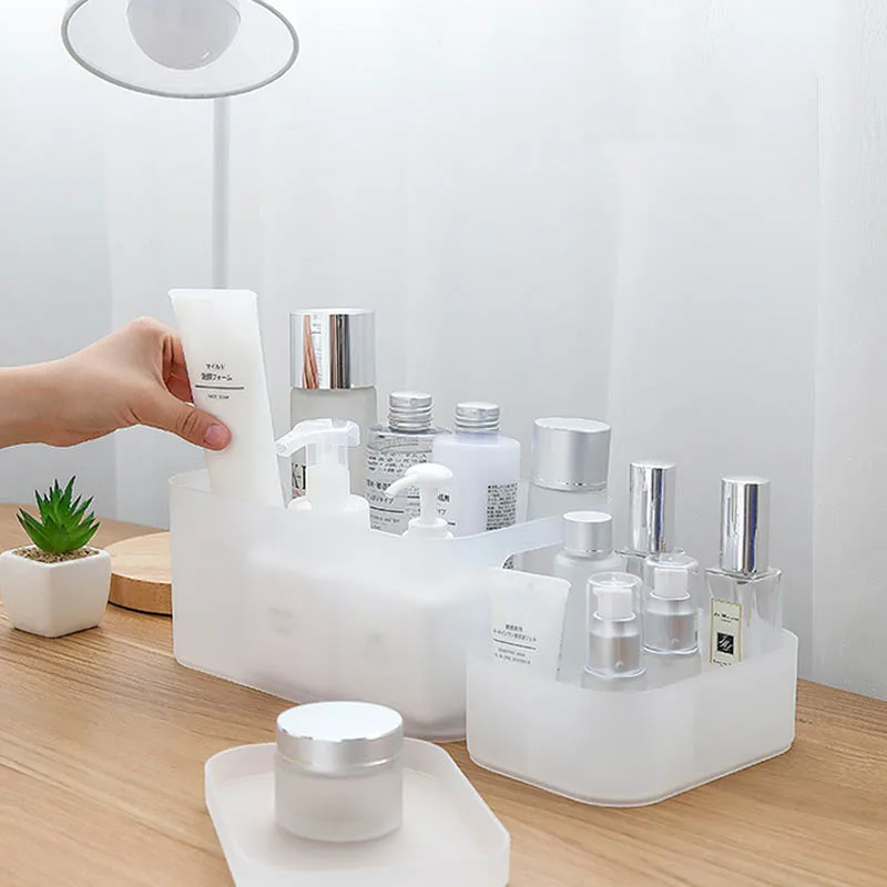 

Small Objects Boxes Home Storage Tools Multifunction 1 Pc Cosmetic Case Makeup Storage Box Plastic Desktop Organizer Portable