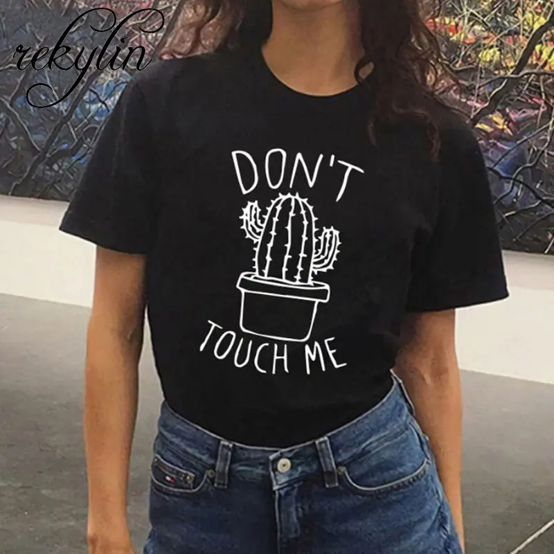 Футболка't TOUGH ME кактус Женская Повседневная летняя футболка Femme Топы И Футболки
