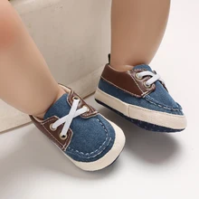 Обувь для новорожденных мальчиков; нескользящая обувь на мягкой подошве; модная спортивная обувь; повседневная детская обувь в стиле пэчворк