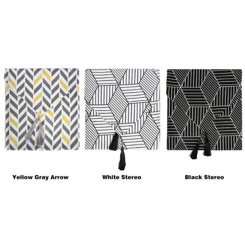 

Modern Nordic Style Geometric Pattern Linen Table Runner Simple Tablecloth