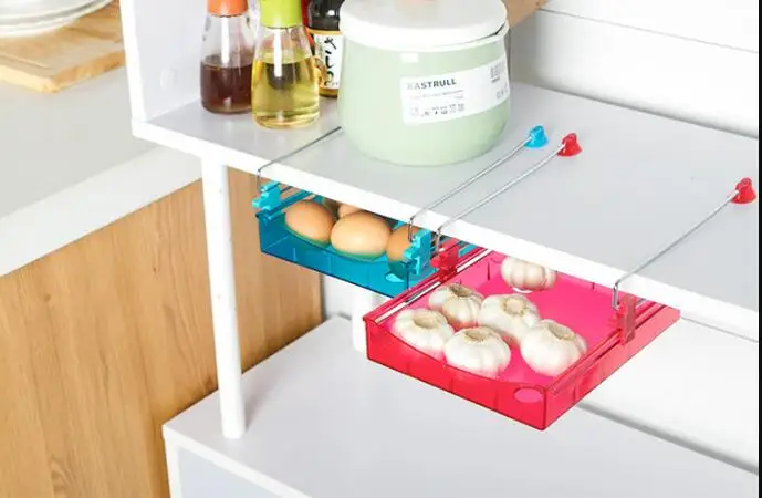

Hot High Quality Fridge Storage Rack Layer Partition Refrigerator Storage Holder Pull-out Drawer Organizer Kitchen Shelf Rack