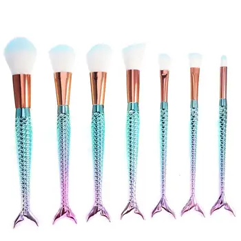 

7 PCS Per Set Makeup Brush With Fishtail Brush For Powder Blush Eyes Facial Nose Shadow Cosmetic Beauty Tools