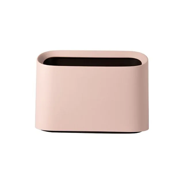 Novel Mini Waste Bin Desktop Garbage Basket Table Home Office Shaking Trash Can Desk Storage Box Dustbin Sundries Barrel Box - Цвет: Цвет: желтый