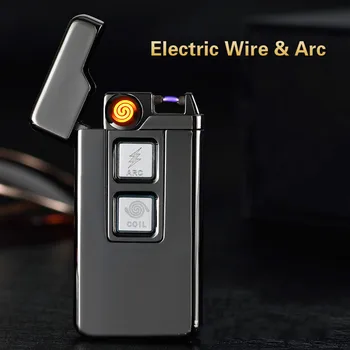 

Usb Charge Tesla Coil &Arc Lighter USB Windproof Personality Electronic Cigarette Lighters Novelty Electric Cigarette Lighter