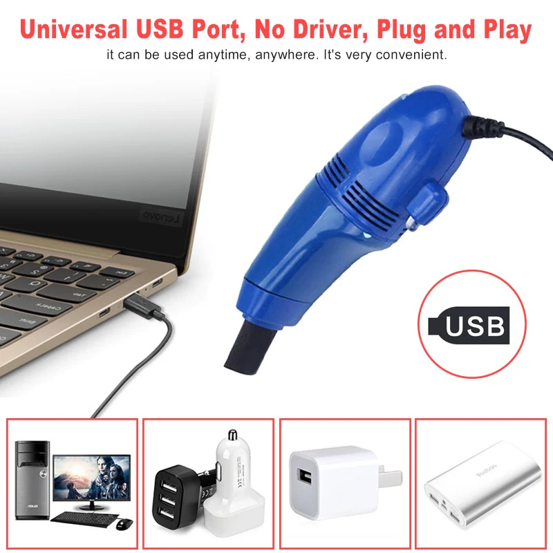 Полезная Мини Компьютерная вакуумная USB клавиатура щетка Очиститель Щетка для ноутбука набор для очистки пыли бытовой инструмент для