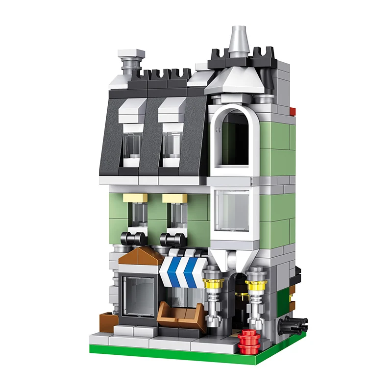 

LELE Technic City Street View Series Green Grocery Store Educational Building Blocks Compatible LegoINGlys Creator Toy 250 PCS