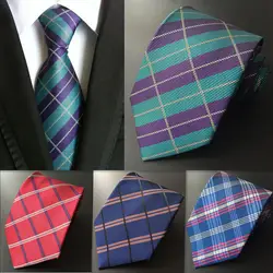 2016 классические клетчатые галстуки для мужчин 8 см 100% шелк cravates en Soie CRAVATTE Uomo Seta corbatas hombre, 8 см gravata тонкий галстук много