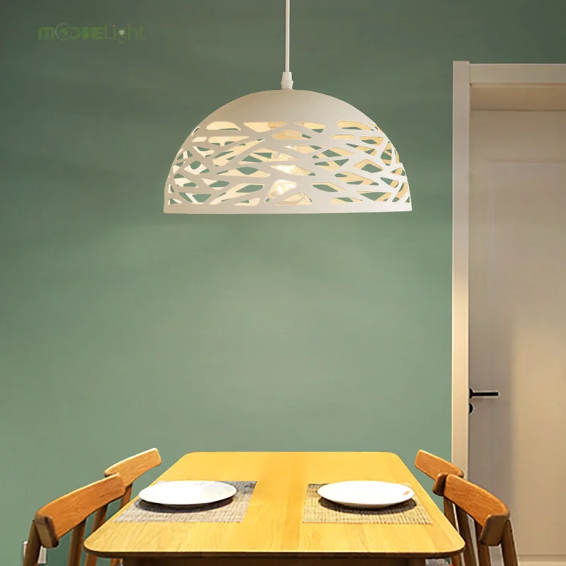Free Shipping Modern Led Pendant Lamp White Black Painting Metal Light for Stair Dinning Living Room Hanging Lighting | Лампы и