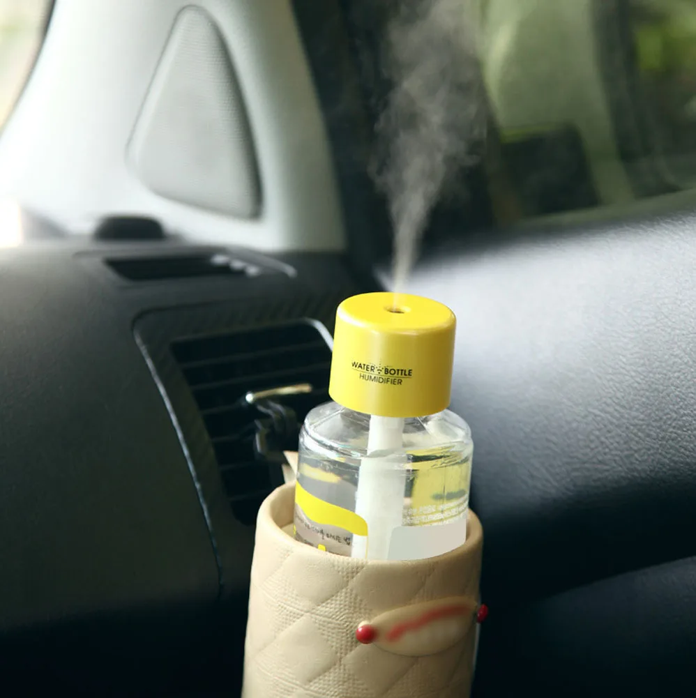 

Mini Portable Water Bottle Caps Humidifier Aroma Air Diffuser Mist Maker