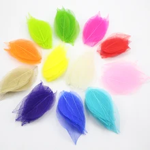 Lucia – squelette de feuilles de couleur naturelle, artisanat, 40 pièces/100 pièces, 6.5x3cm, mélange aléatoire, pour décoration de fête, matériaux faits à la main, bricolage, C0702