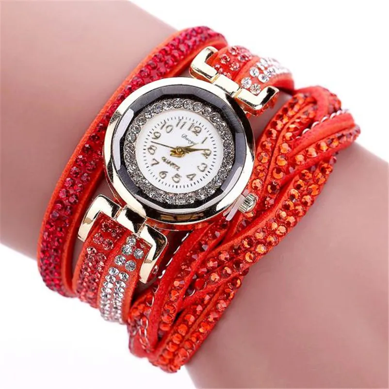 Brand Watches Women Luxury Crystal Women Gold Bracelet Quartz Wristwatch Rhinestone Clock Ladies Dress Clock Montre Femme S18 (1)