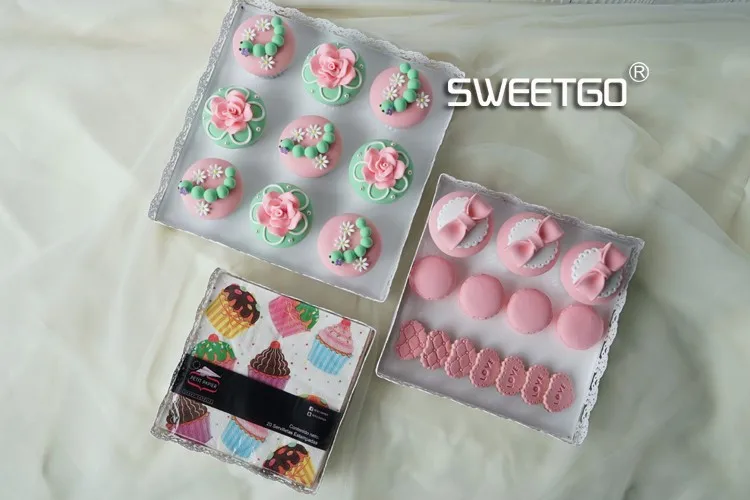 SWEETGO квадратный торт лоток 6/8/10 дюймов белый железный металлический торт инструменты высокого качества украшение для свадебного стола decoator формы для выпечки Кухня оформления столовых и баров