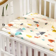 Детская кроватка оснащена лист хлопок кровать для новорожденных Лен Набор для детской кроватки кроватка листов Младенческая постельные принадлежности покрывало 120*65 см матрас