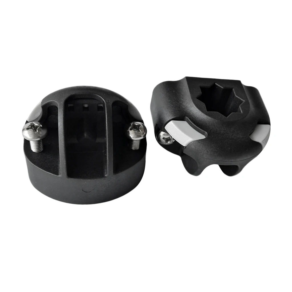 2 Pack Lightweight Nylon Kayak Boat Sea Fishing Rod Holder Mount Base Tackle Kit Accessory, Black