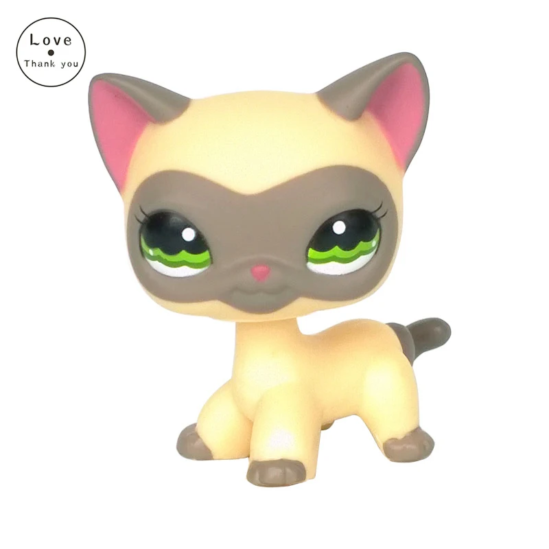 

pet shop lps toys Cream Grey Short Hair Cat #1116 Old Rare Style Animal Free Shipping
