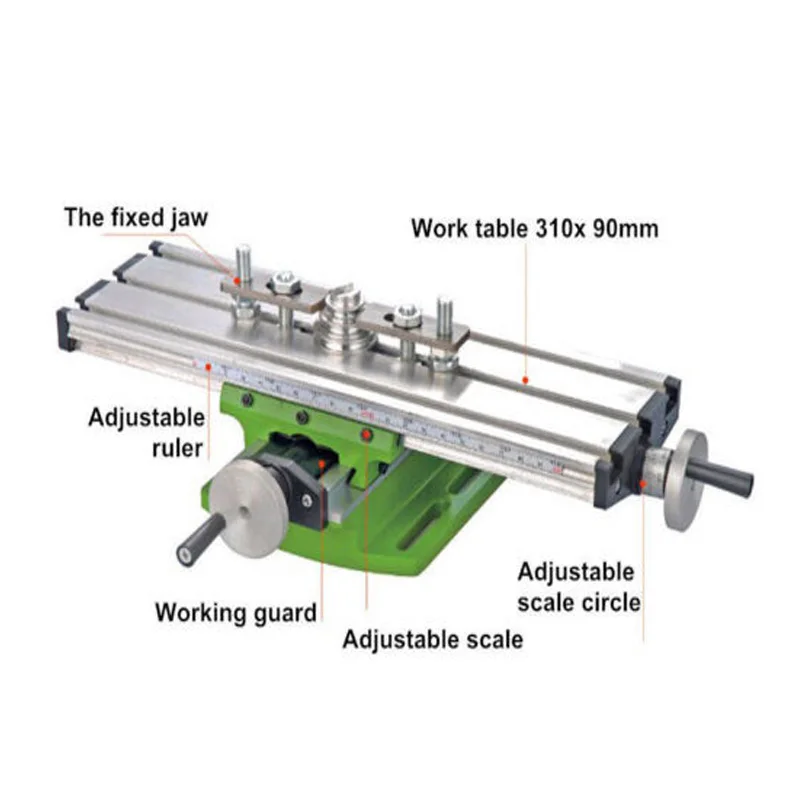 310*90 мм многофункциональный стол поперечного перемещения для фрезерного станка токарный станок мини настольная скамья Фрезерное сверло машина с перекрестной поддержкой позиционирования