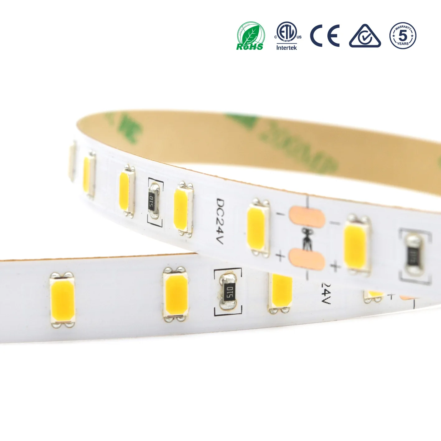Светодиодная лента 5630 DC24V 72 светодиодный/m CRI&gt90 high lumen flexible LED table 5 м/лот для