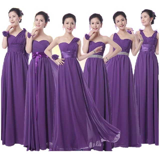 Royal Purple Bridesmaid Dress Long Formal Chiffon Dark Royal Purple Bridesmaid Dress Long Formal Chiffon Dark Eggplant Party Vestido De Festa