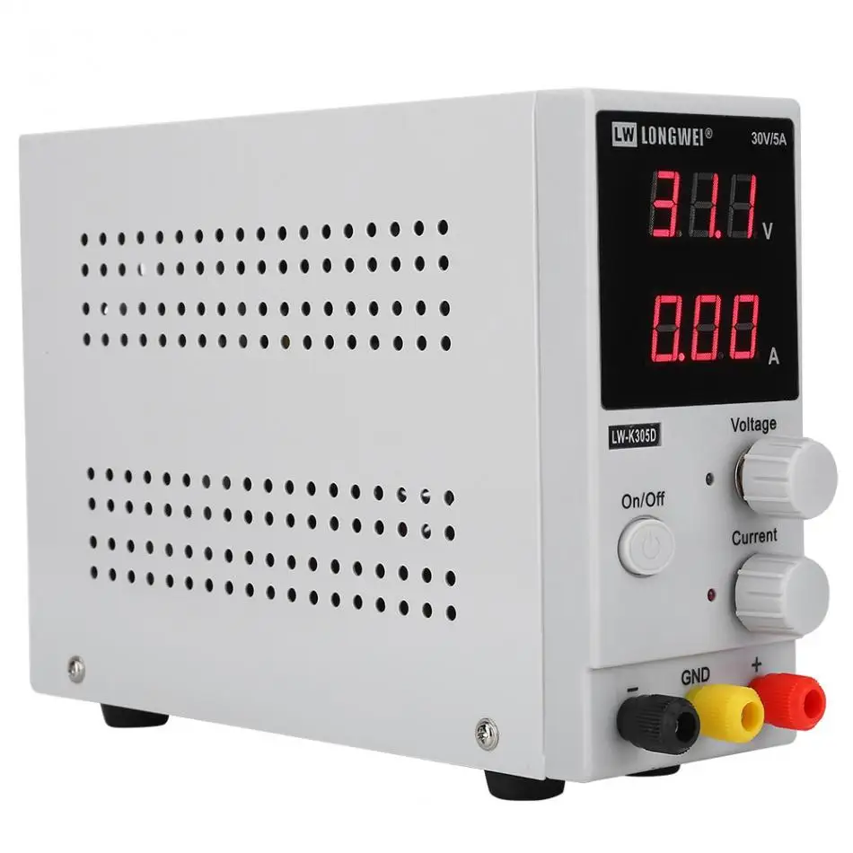 

0-30V Voltage Regulator 0-5A Adjustable Digital Display DC Power Supply Switching Power Source (AU Plug)