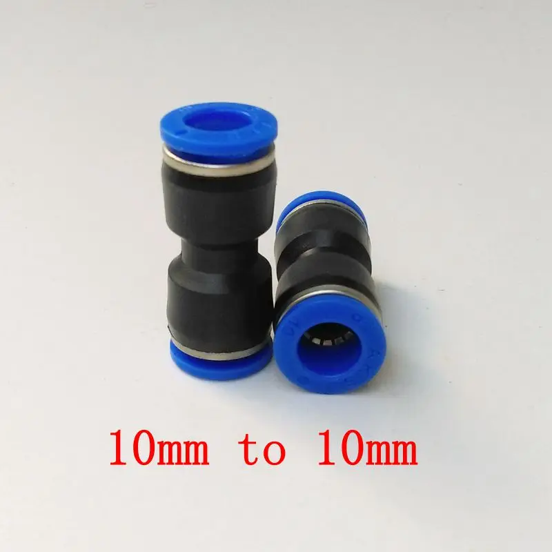 20pcs/lot Pneumatic Air Fitting 10mm to 10mm Union Straight Connector