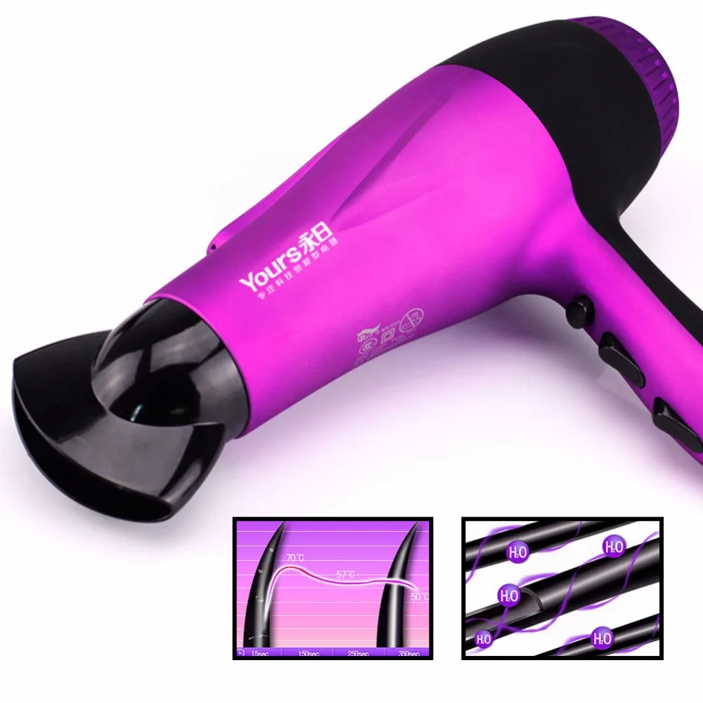 

Yours Hair Dryer Professional 2000w Fast Hairdryer Blow Dryer Powerful Lightweight Fast Dry Low Noise