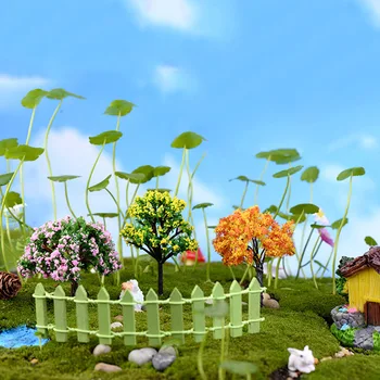

1 Pcs 5cm-7cm Plastic Mini Sakura Simulation Trees Miniatures Garden Microlandscape Setting Figurines fairy garden supplies