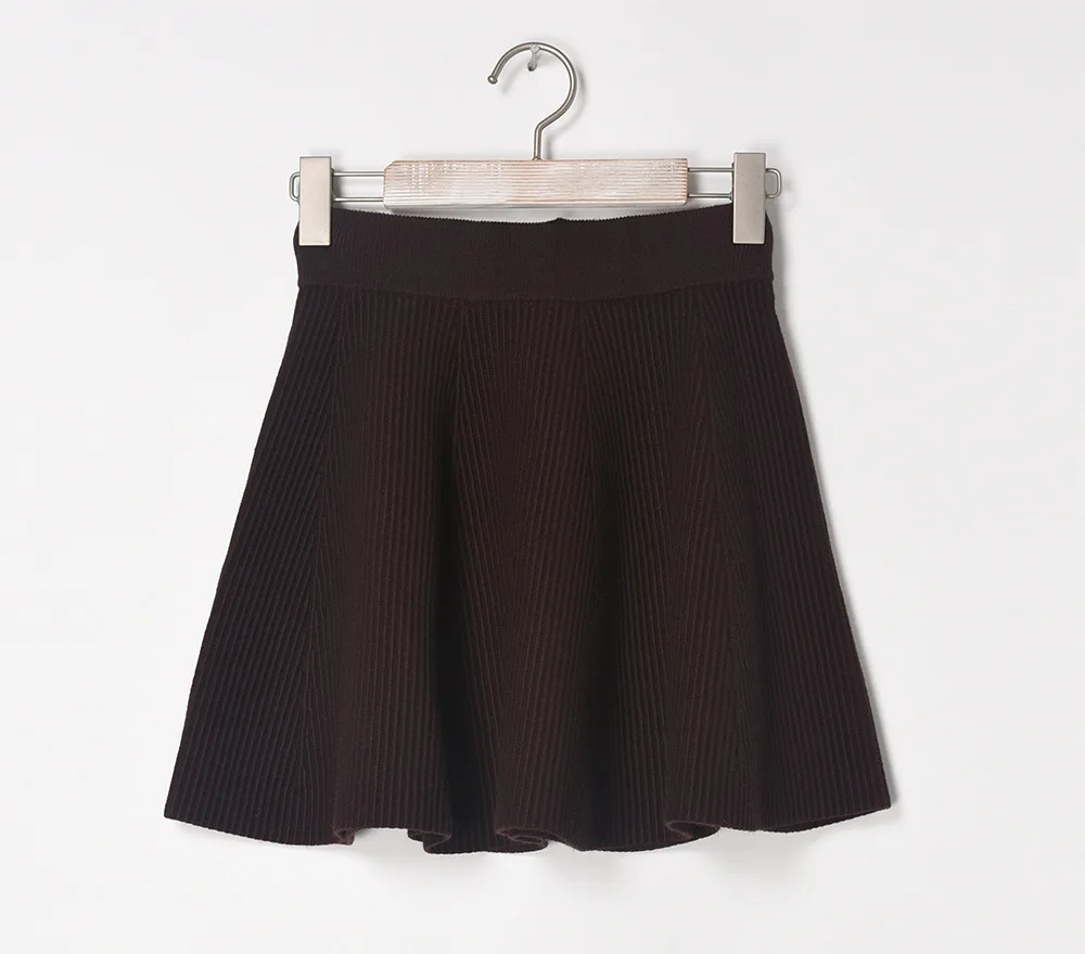Enbeautter шерстяная вязаная Короткая юбка для Для женщин хорошее качество универсальные одноцветное Цвет милый толстый зимний женский килт юбки-пачки для девочек
