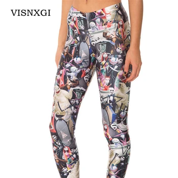 

Harajuku Trousers Printed Leggings Women Human Skull Pantaloons Pencil Leggins Casual Ladies Leggin Sexy Plus Size Leguin K147