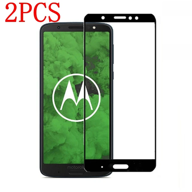 2 шт. закаленное стекло с полным покрытием для Motorola MOTO G6 Play Защитная пленка экрана