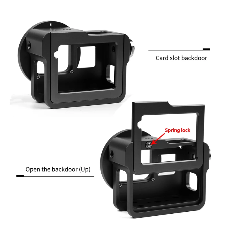 Aluminum CNC Protective Case Anti-Fall Frame Housing with Rear cover 52mm UV filter For GoPro Hero 5 6 7 black Camera Accessories (6)