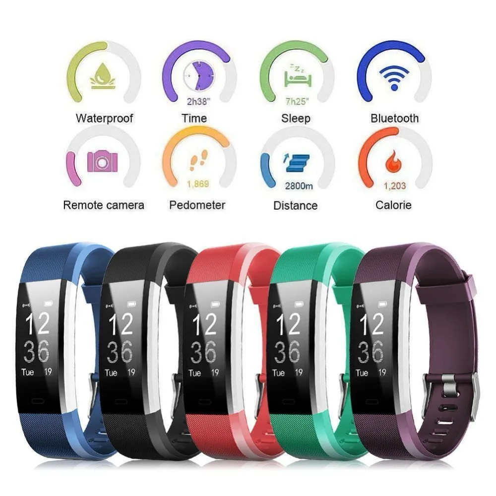 

Fitness Tracker with Heart Rate Monitor ID115 Plus Smart Bracelet with Multi Sports Modes and Motion Track for Android IOS Phone