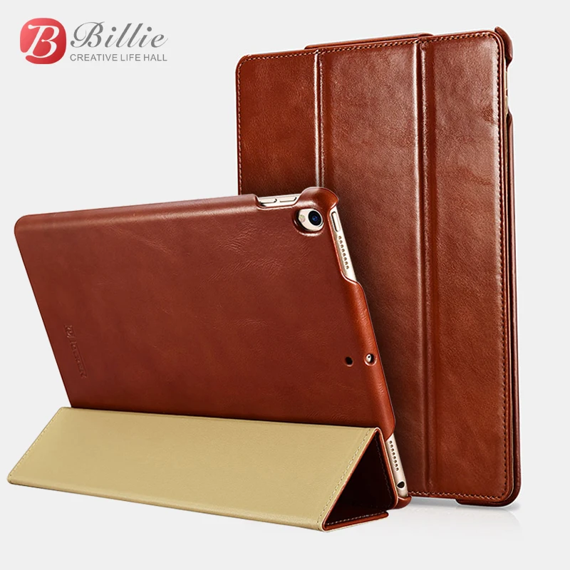 

Retro Cowhide Genuine Leather Case for New iPad Pro 10.5" 2017 Slim Business Foldable Stand Smart Cover for Apple iPad Pro 10.5