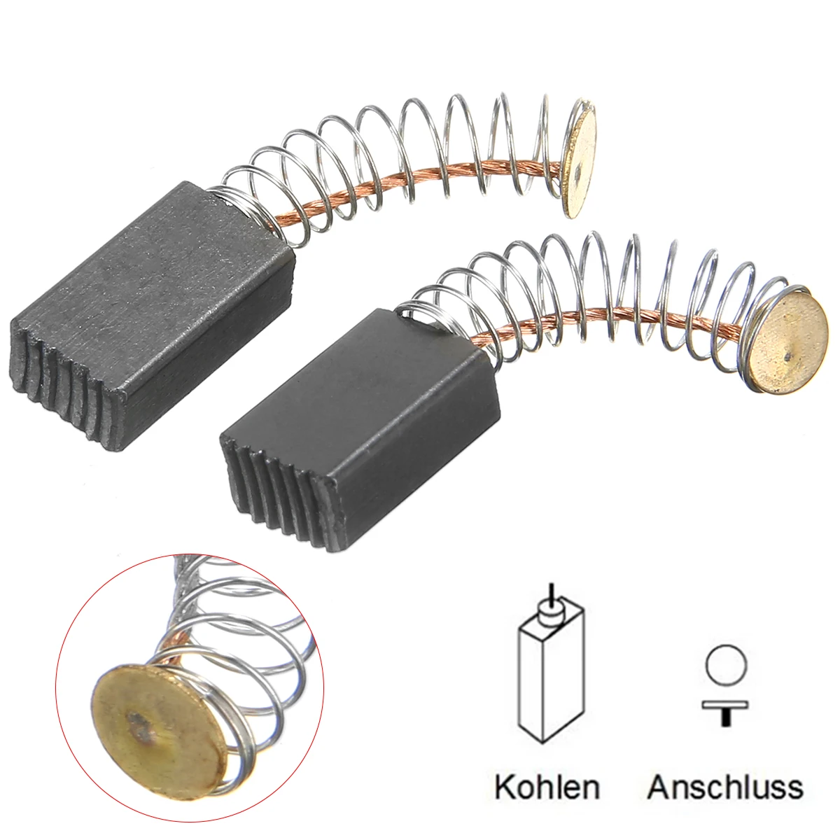 2pcs Carbon Brushes 5mm*8mm*16mm Engine Carbon Brushes Motor Carbon Brushes For Electric Motors Rotary Tools
