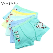 VearDoller/5 шт./партия, трусики для мальчиков от 1 до 12 лет, Детские хлопковые трусики с рисунком, Детские трусы, трусы для мальчика