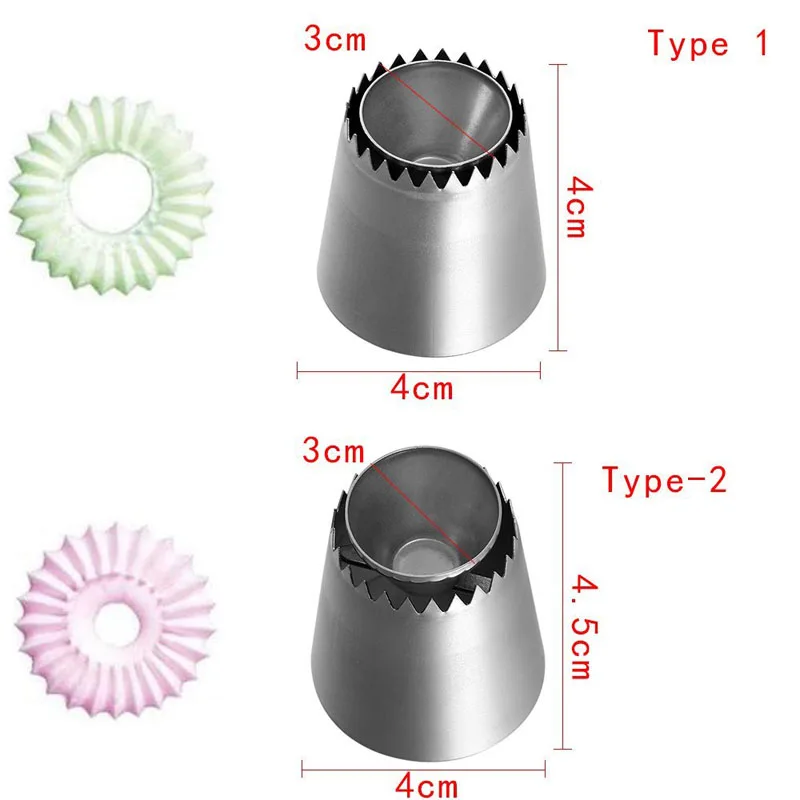 Нержавеющая сталь DIY сопло десерт торт насадки для украшения выпечки Кухонные аксессуары печенье глазурь трубопровод Крем кондитерский мешок руссаин