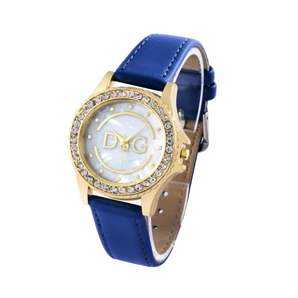 Relojes mujer, роскошные Брендовые женские часы DqG, романтические, Звездные, со смайликом, наручные часы, стразы, женские часы - Цвет: Синий