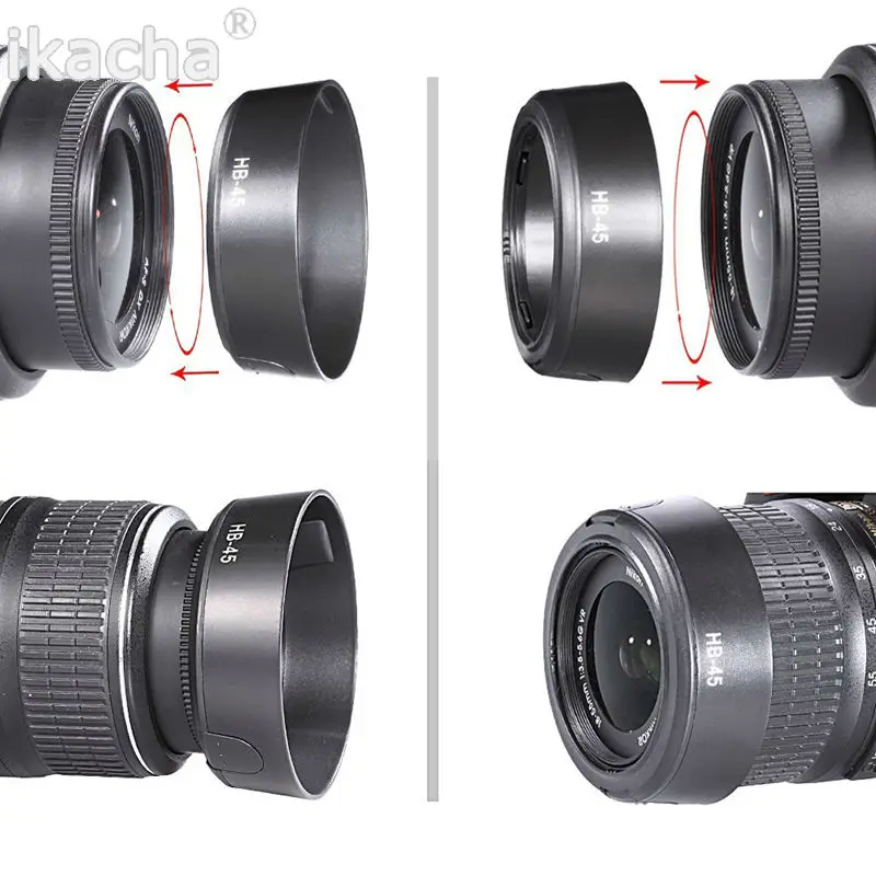 Запасная бленда для объектива зеркальной камеры SLR HB 45 HB45 Nikon D3100 D5100 D5200 D3200 18 55 мм