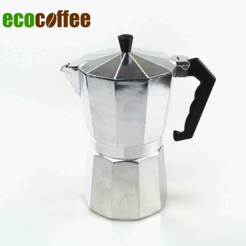 Free Shipping High Quality Espresso Aluminum moka pot Espresso Coffee Makers 3 Cups 6Cups 9 Cups