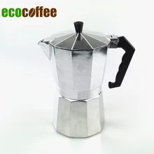 Kostenloser Versand High Quality Espresso Aluminium moka Espresso Kaffeemaschinen 3 Tassen 6 Tassen 9 Tassen 12 Tassen