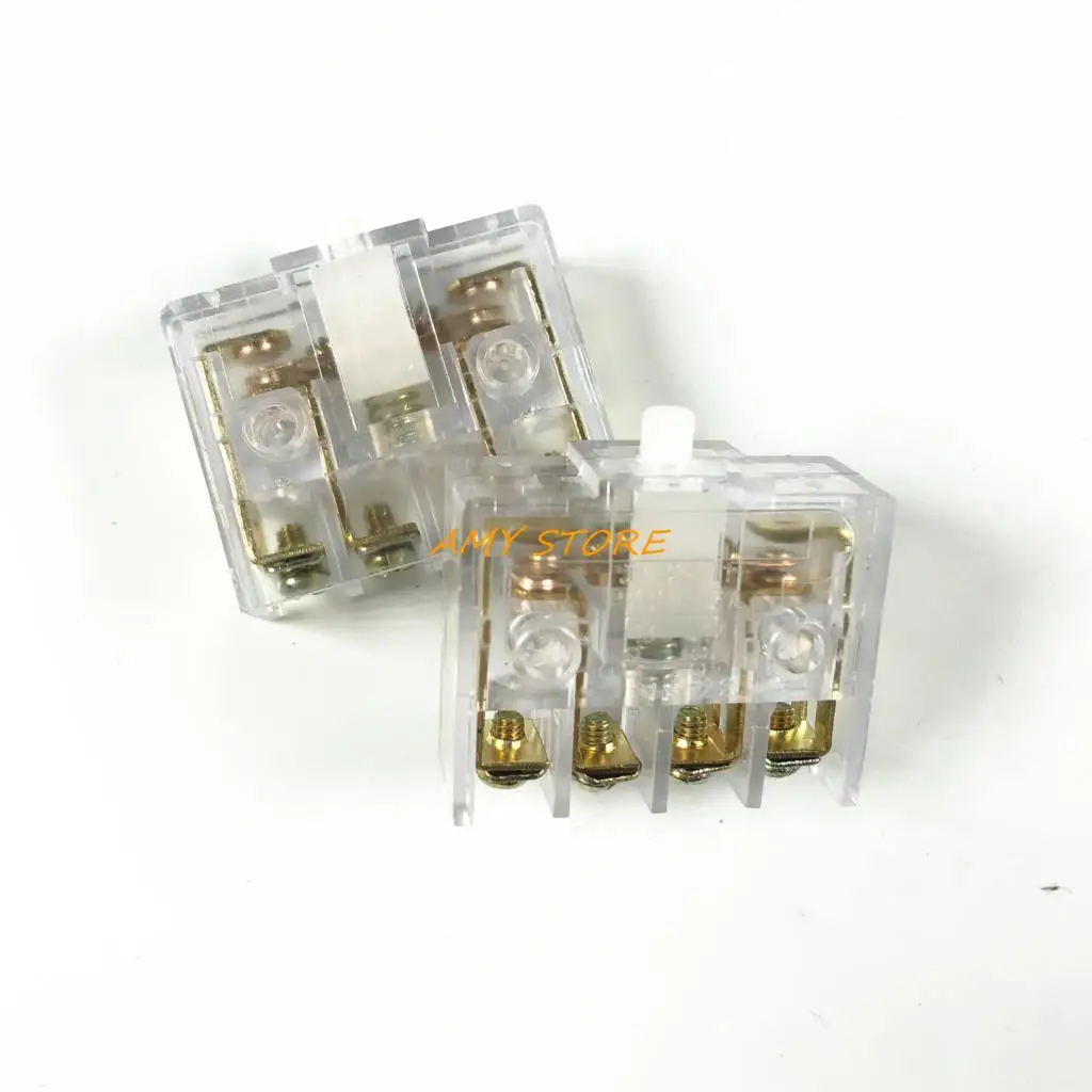 

2pcs 220V 3A 30x11x29mm DPST 4 Screw Terminals Button Actuator Limit Switch JW2-11