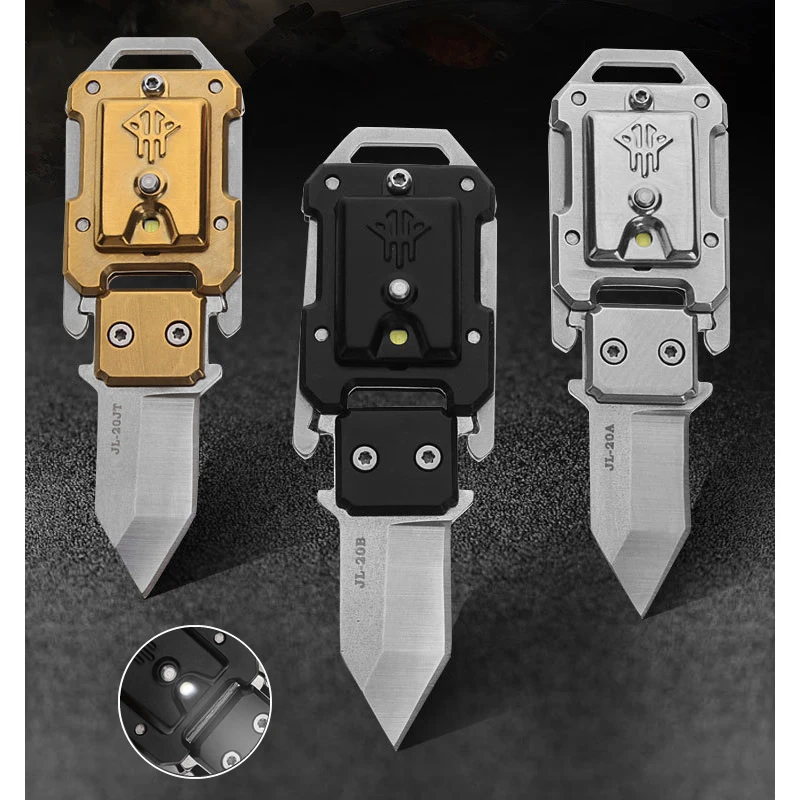 

New Multi-Function Pocket Knife With LED Flashlight For Outdoor Camping Survival Transformer Knife EDC Tool DropShipping