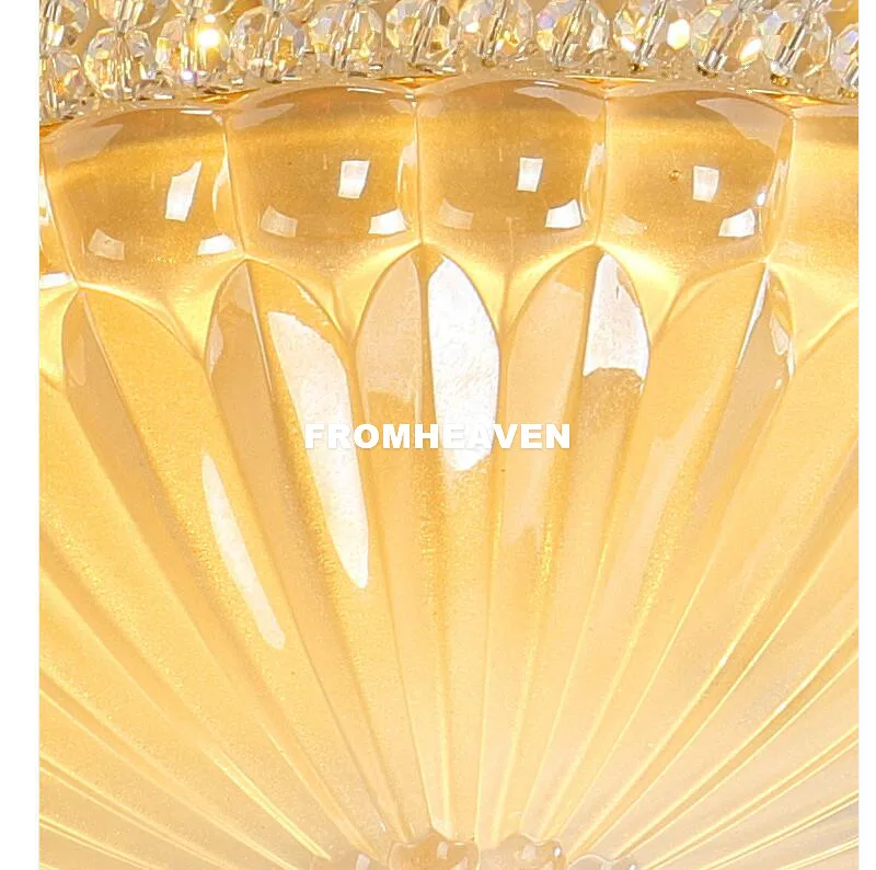 Бесплатная доставка D35cm/D45cm K9 кристалл потолочный светильник золотые потолочные светильники заподлицо Гарантировано 100% AC светодиодный