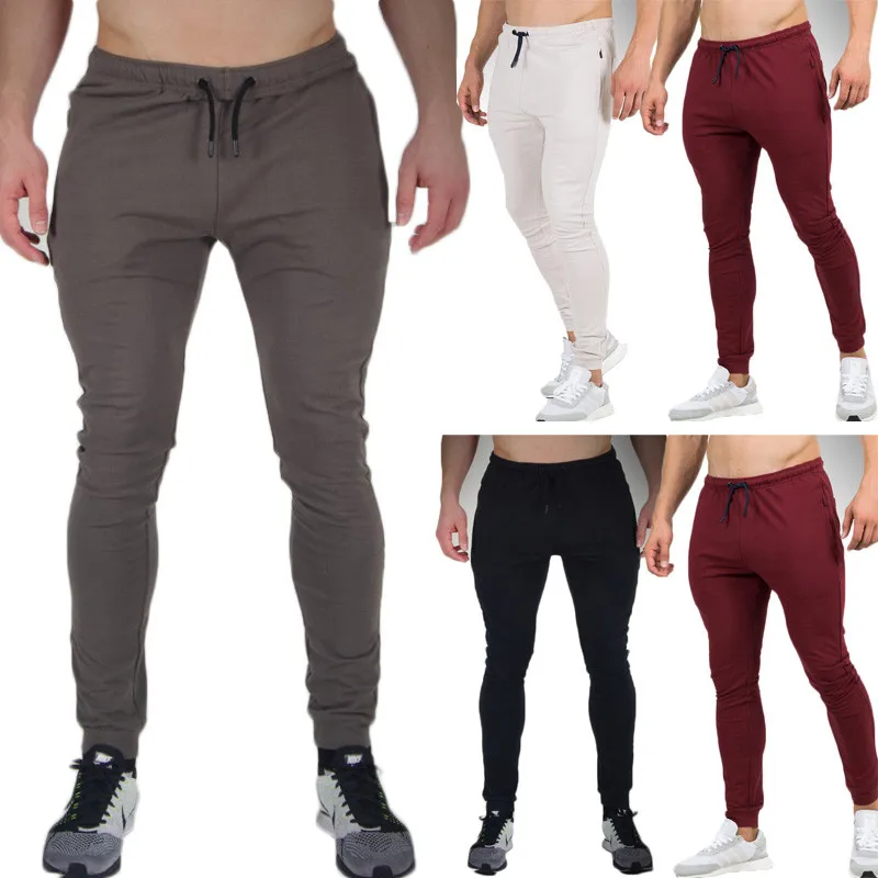 Новый Для мужчин Sportweart джоггеры Штаны эластичный пояс Slim Fit Длинные брюки костюм Фитнес тренировочные для бегунов пот Штаны Слаксы