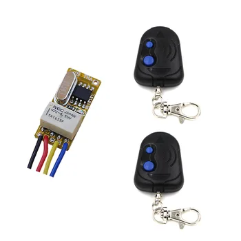 

Access Control System DC 3.5V3.7V 4.5V 5V 6V 7.4V 9V 12V Mini Remote Keyless Entery Micro Remote Control Switch Relay 315/433mhz