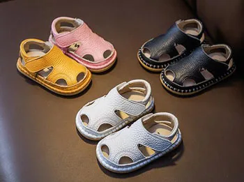 

little kids sandals white pink blk toddler closed toe summer nina menino sapatos comfortable SandQ baby 2019 new boys sandals
