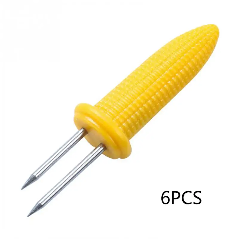 6 шт. многоразовые шампуры для барбекю из нержавеющей стали вилка держатель