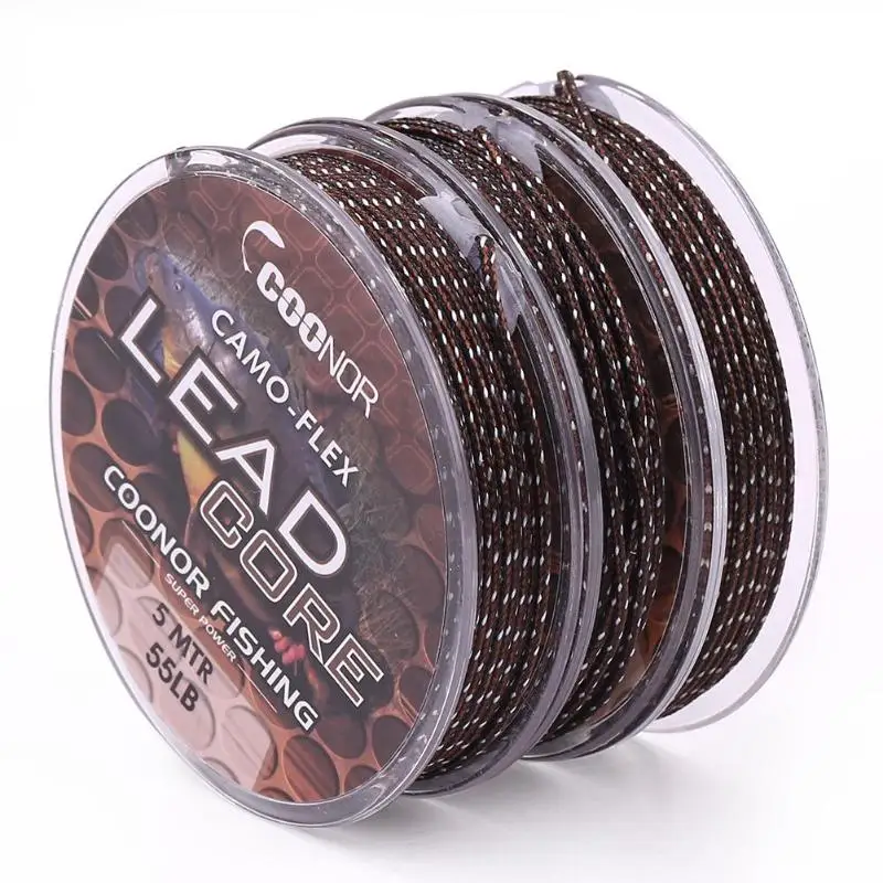 

5M Fishing Line 35/45/55LB Multifilament Braided Camouflage Carp Fishing Wrapped Line Accessories