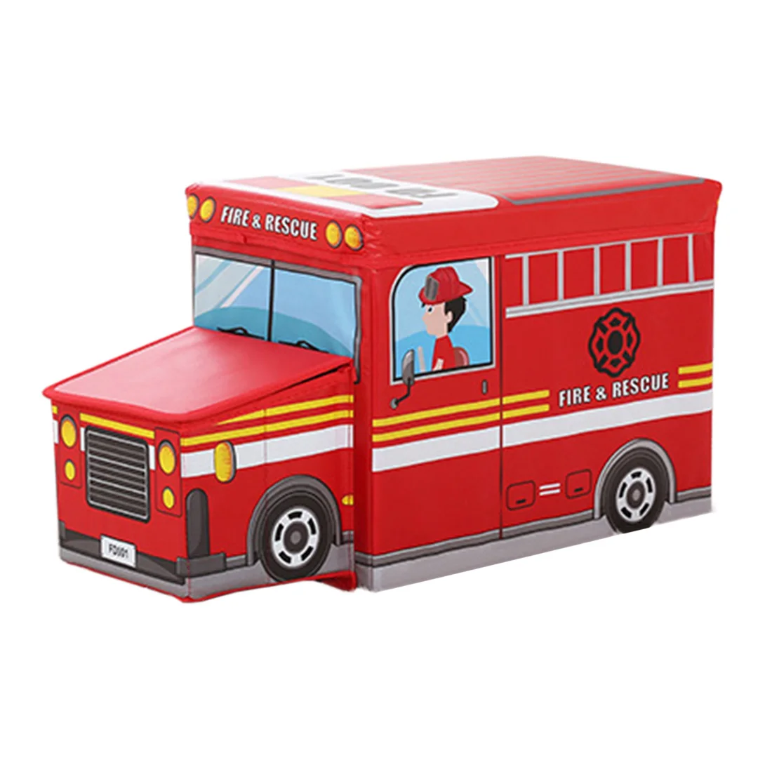 

Fire Fighting Truck Collapsible Organizer Toy Foldable Storage Box Chest Storage Ottoman Sundries Organizer 3 Colors-Locomotives