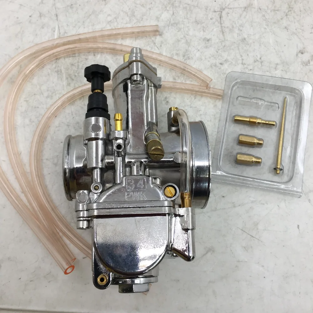 Карбюратор SherryBerg КАРБЮРАТОР vergaser 34 мм PWK 34pwk OKO carb Chrome с power jet rep. Для keihin pwk racing