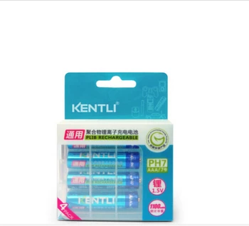 

KENTLI no memory effect 1.5v 1180mWh AAA lithium li-ion Rechargeable batteries battery